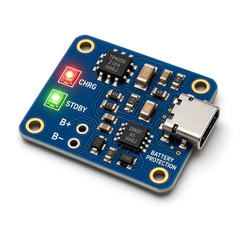 TP4056 Li-ion Charger Module with Protection (Type-C)