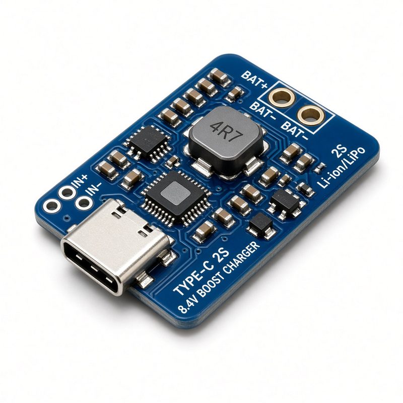 Type-C 2S 8.4V Multi-Cell Step-Up Boost Lithium Battery Charger Module