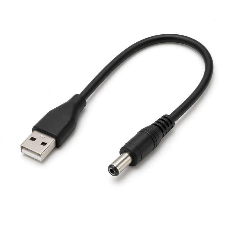 USB to DC Barrel Jack Cable